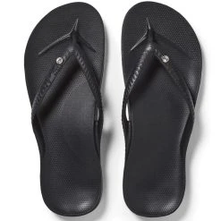 ARCHIES ARCH SUPPORT THONGS - BLACK CRYSTAL