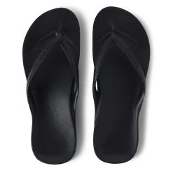 ARCHIES ARCH SUPPORT THONGS - BLACK