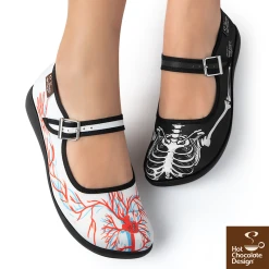 HOT CHOCOLATE DESIGN BLOOD AND BONES -Shoes Sales Blood and bones womens Mary Jane Flat Legs 800x