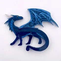 WINTERSHEART BLUE DRAGON BROOCH