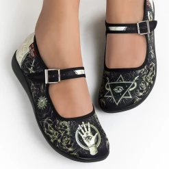 HOT CHOCOLATE DESIGN ESOTERIC -Shoes Sales Chocolaticas Esoteric womens Mary Jane Flat Legs 800x