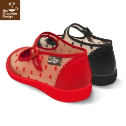 HOT CHOCOLATE DESIGN CLASSIC BROGUE HEARTS -Shoes Sales Chocolaticas Havana Heart womens Mary Jane Flat Back 800x