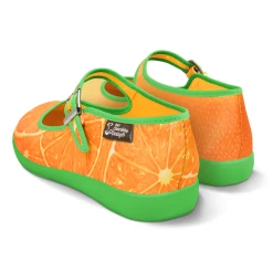 HOT CHOCOLATE DESIGN ORANGE -Shoes Sales Chocolaticas Orange womens Mary Jane Flat Back 800x
