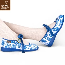 HOT CHOCOLATE DESIGN TOILES DE JOUY 10 HOT CHOCOLATE DESIGN TOILES DE JOUY -Shoes Sales Chocolaticas Toiles De Jouy womens Mary Jane Flat Legs 800x