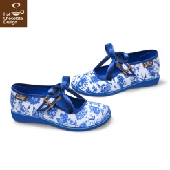 HOT CHOCOLATE DESIGN TOILES DE JOUY 9 HOT CHOCOLATE DESIGN TOILES DE JOUY -Shoes Sales Chocolaticas Toiles De Jouy womens Mary Jane Flat Side 800x