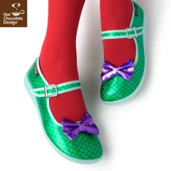 Shoes Sales -Shoes Sales Chocolaticas Under the Sea womens Mary Jane Flat Legs2 800x