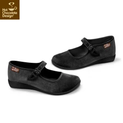 HOT CHOCOLATE DESIGN ESPRESSO MARTINI (BLACK) -Shoes Sales Chocolaticas Velvet Black womens Mary Jane Flat Side 800x