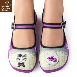 HOT CHOCOLATE DESIGN ELVIRA & OPHELIA -Shoes Sales Elvira And Ophelia womens Mary Jane Flat Legs2 800x