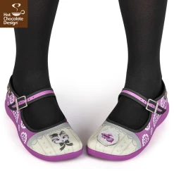 HOT CHOCOLATE DESIGN ELVIRA & OPHELIA -Shoes Sales Elvira And Ophelia womens Mary Jane Flat Legs 800x