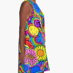 Miss Goody 2 Shoes GOOD VIBES A-LINE DRESS -Shoes Sales GoodVibesSide 800x