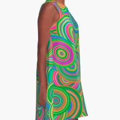 Miss Goody 2 Shoes PSYCHEDELIC A-LINE DRESS 9 Miss Goody 2 Shoes PSYCHEDELIC A-LINE DRESS -Shoes Sales GreenCirclesSide1 800x