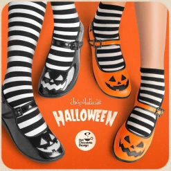 HOT CHOCOLATE DESIGN HALLOWEEN BLACK GLITTER -Shoes Sales Halloween cuadrado 800x