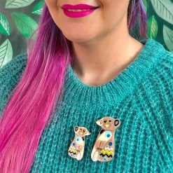 ERSTWILDER THE MASTERFUL MEERKAT BROOCH 9 ERSTWILDER THE MASTERFUL MEERKAT BROOCH -Shoes Sales MEERKATPAIR MODEL 800x