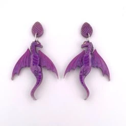 WINTERSHEART PURPLE DRAGON EARRINGS