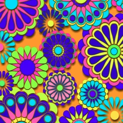 Miss Goody 2 Shoes SPIRAL FLOWERS A-LINE DRESS -Shoes Sales SpiralFlowersMaterial 800x