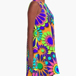 Miss Goody 2 Shoes SPIRAL FLOWERS A-LINE DRESS -Shoes Sales SpiralFlowersSide1 800x