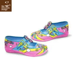 HOT CHOCOLATE DESIGN TRIPPY DAZE -Shoes Sales Trippy Daze womens Mary Jane Flat Side 800x