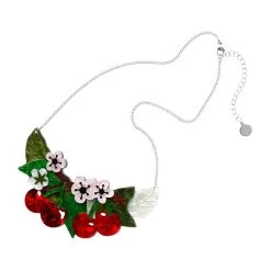 ERSTWILDER BLOSSOMING CHERRIES STATEMENT NECKLACE -Shoes Sales blosomingcherriesnecklace 800x