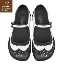 HOT CHOCOLATE DESIGN CLASSIC BROGUE BLACK & WHITE