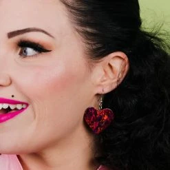 Shoes Sales -Shoes Sales solid heart lava resin drop earrings red 800x