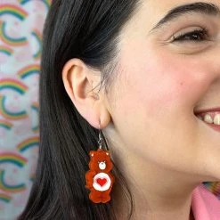 ERSTWILDER TENDERHEART BEAR EARRINGS -Shoes Sales tenderheart bear earrings model 800x